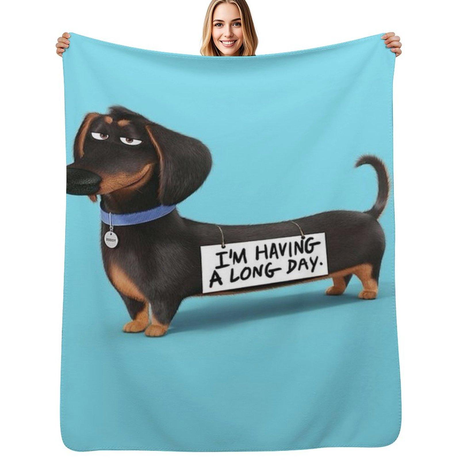 

Dachshund Dog funny pupy Throw Blanket Modern Design Soft Blanket for Home Decor 75x100cm