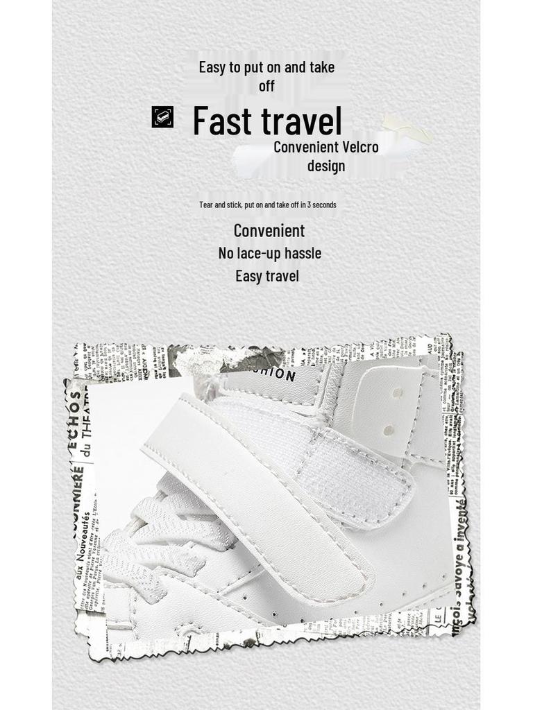 2025 Kinder High-Top Canvas Schuhe - Weiße Sneakers für Jungen & Mädchen, Frühling/Herbst Freizeit- & Sportbekleidung