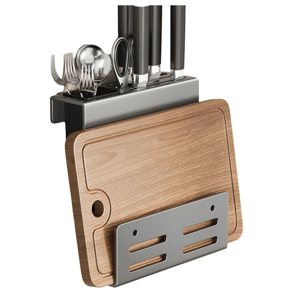 Carbon Steel Cutting Board Rack Heavy Duty Wall-Mounted Holder Kitchen Storage Rack Indoor Use