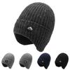 Men's Velvet Hat Warm Ear Protection Thick Wool Knitted Hat Outdoor Cold-Proof Pullover Hat