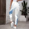 Women Plus Size High Waist Full Length Colorful Geometric Printed Yoga Leggings