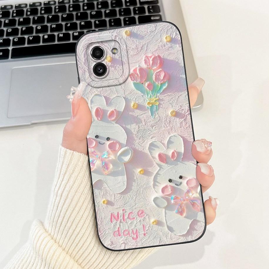 For Samsung Galaxy A03 Case SM-A035F Silicone Cover Popular Flower Lens Protective Bumper For Samsung A03 4G A 03 GalaxyA03 Capa