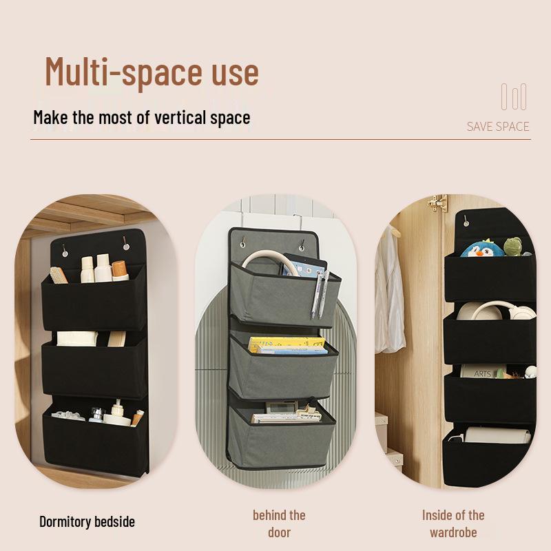 Foldable Multi-Layer Door Hanging Organizer for Dorms and Wardrobes