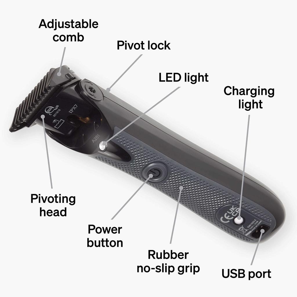 Schick Ultra Pivot Body Trimmer Men's Electric Shaver Manscaping Body Hair Trimmer Pubic Hair Groomer