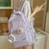 Schoolbag New Japanese Ins High Value Fresh Sweet Candy Color Backpack Junior High School Students Lightweight Travel Backpack