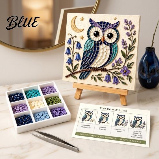 Handmade Home Decor Projects Garden Woodland Mosaic Art Kit DIY Animal Tile Craft Artistic Gift Ideas Beginner Friendly Crafting Project for Adults,