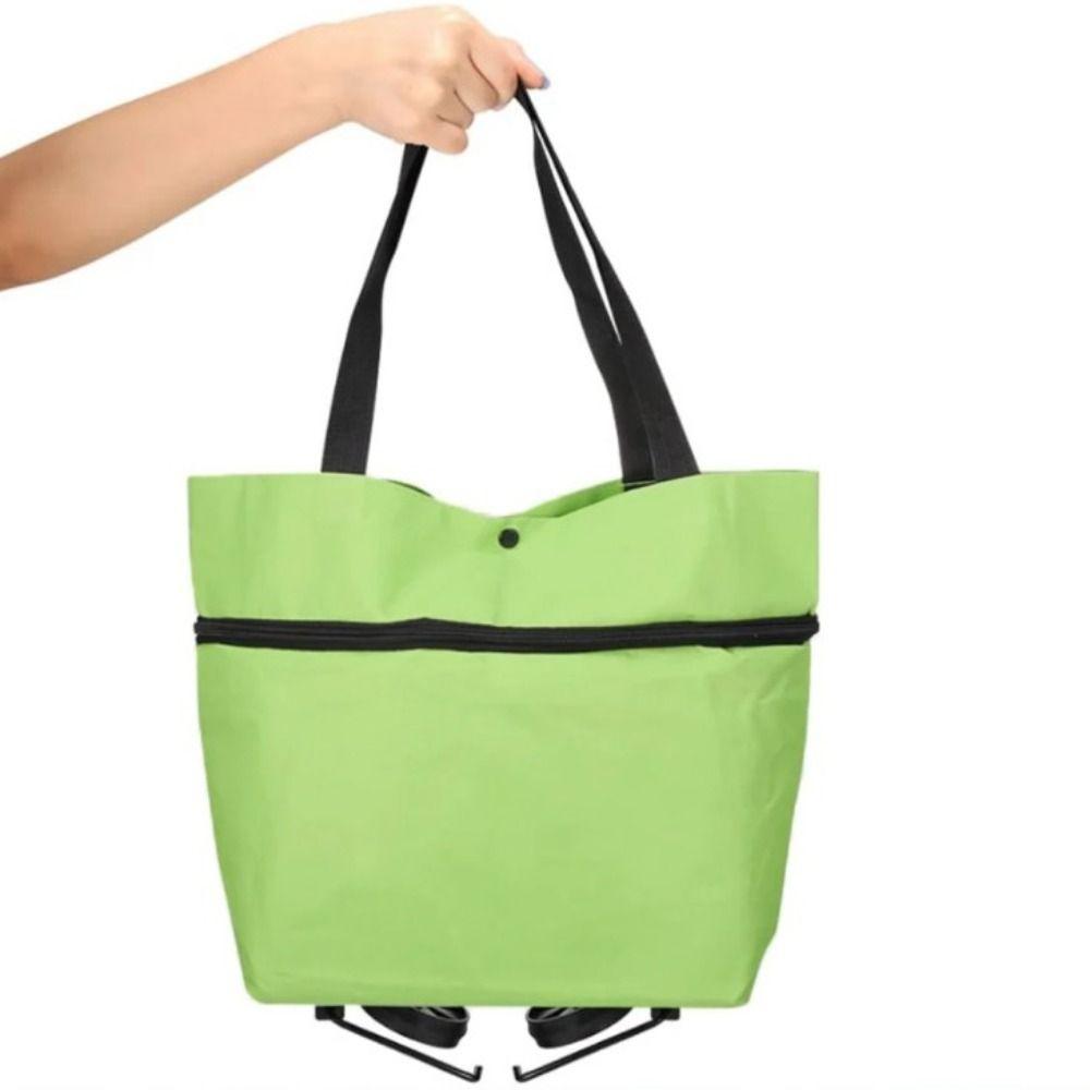 Waterproof Grocery Bag Oxford Cloth Shopping Trolley Foldable Shopping Bag with Wheel  Supermarket