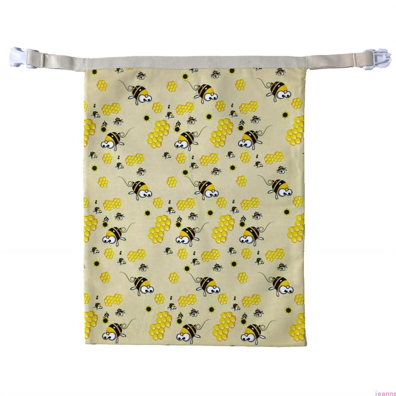Organic Cotton Bees Wax Food Storage Bag with Elastic Bands and Carabiner Sustainable Kitchen Essential For Bread Cheese