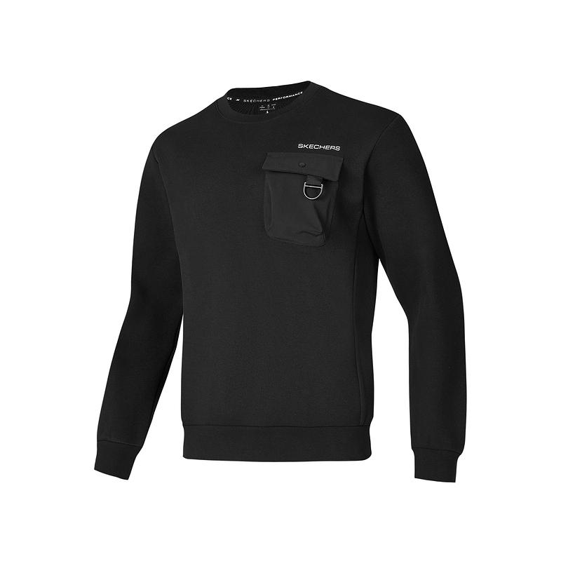 Skechers Comfort Sports Series Windproof Warm Casual Fitted Hoodie Men hoodies Carbon-Black P125M019-0018 S