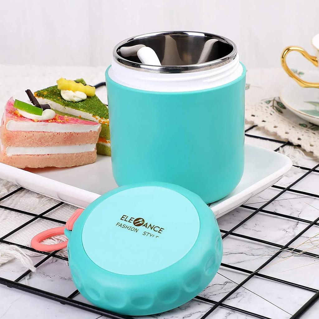 Stainless Steel Vaccum Cup Soup Lunch Box Storage Warmer With Spoon Food Thermal Jar Insulated Soup Thermos Containers Cooler