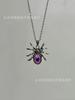 Personality Gothic Spider Colorful Glass Eyeball Pendant Necklace for Women Hallowmas Hip-hop Punk Jewelry Accessories Gifts