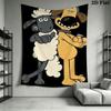 Shaun the Sheep Wall Hanging Printed Fabric Blanket Decorative Tapestries for Bedroom Living Room Home Decor