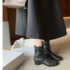 Version Martin Boots Split-toed Short Boots Women's One Pedal Heel Medium Heel Vintage Chelsea Boots Children