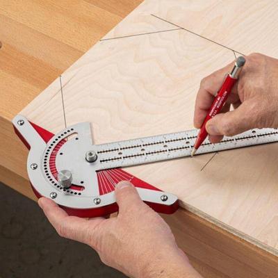 Woodworkers Edge  Ruler Protractors Angles Woodworking Ruler Angles Measure Tool Stainless Steel Baseboard Crafts Carpenter Tool