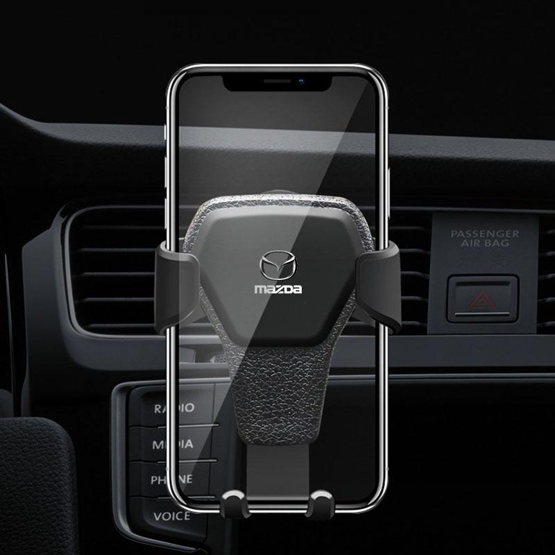 Gravity Car Badge Phone Holder Bracket Air Clip Mount Stand Accessories For Mazda 3 6 CX5 2 CX3 CX9 MX5 RX8 Axela Demio MS CX5 2 Axela Demio Atenza MS