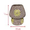 Mushroom Shaped Mosaic Glass Lamp for Home/Office/Festival Decoration (Glühbirne nicht im Lieferumfang enthalten) (, 17 cm)