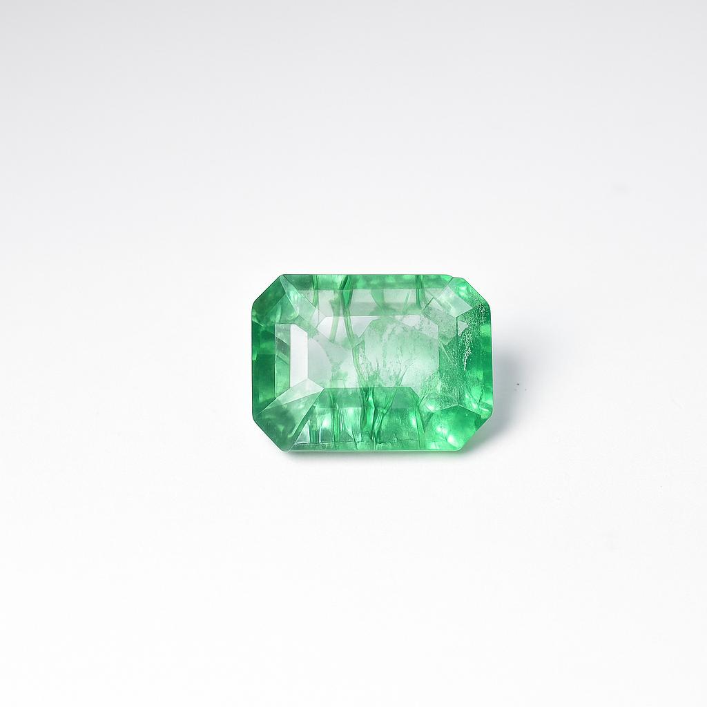 Natural Green Emerald 7.9ct Emerald Cut Certified Loose Gemstone