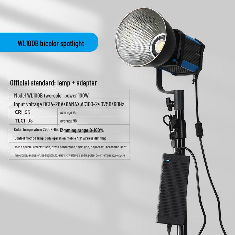 100W Portable COB Handheld Outdoor Fill Light for Photography and Video