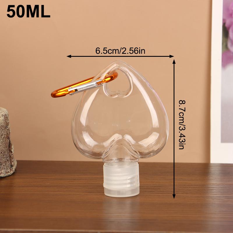 30/50Ml Travel Accessor With Carabiner Hook Makeup Tool Flip Cap Lotion Bottle Empty Perfume Alcohol Spray Bottles Container