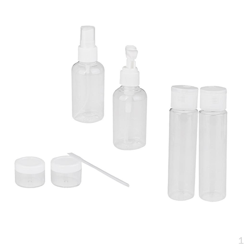 

Set of 6pcs Travel Empty Plastic Bottles Containers for Makeup Lotion Shampoo