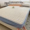 Waterproof & Breathable Mattress Protector - Printed Crinkle Taffeta Quilted Cover, Non-Slip Dust Proof Fitted Sheet