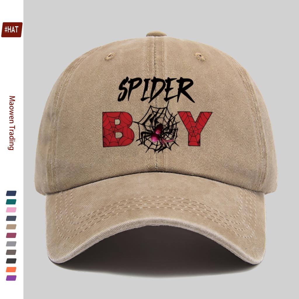 Pc Cool Spider Print Pattern Baseball Cap Street HipHop Fashion Decor Hat Truck Driver Papa Cap Comfortable Lightweight Acc