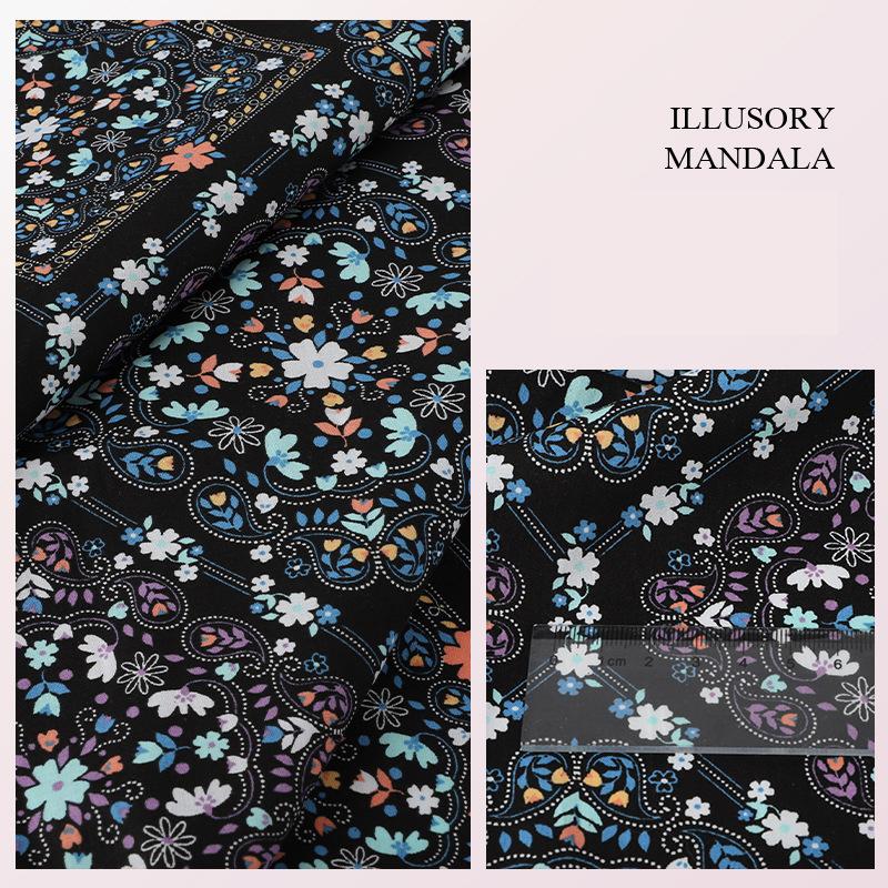 100*145cm High-density Cotton Poplin Plant Flower Printed Fabric For Diy Sewing Dolls Kid Dress Apparel Quilted Bedding Textiles