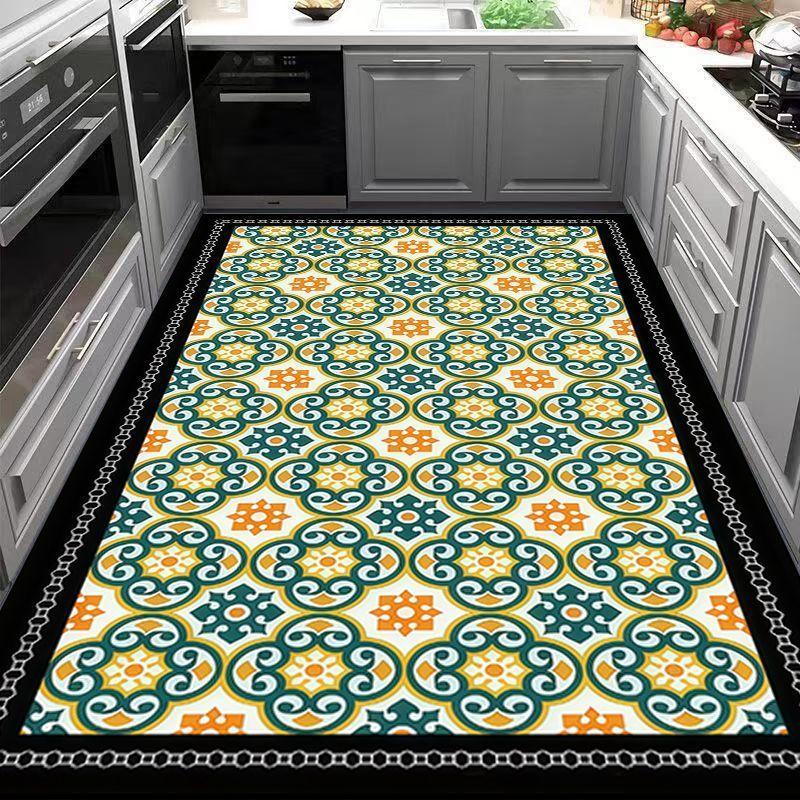 Küchenspezifische Kieselgur-Bodenmatte, saugfähig, rutschfest, Haushaltsteppich, strapazierfähige Auslegeware, zuschneidbar.