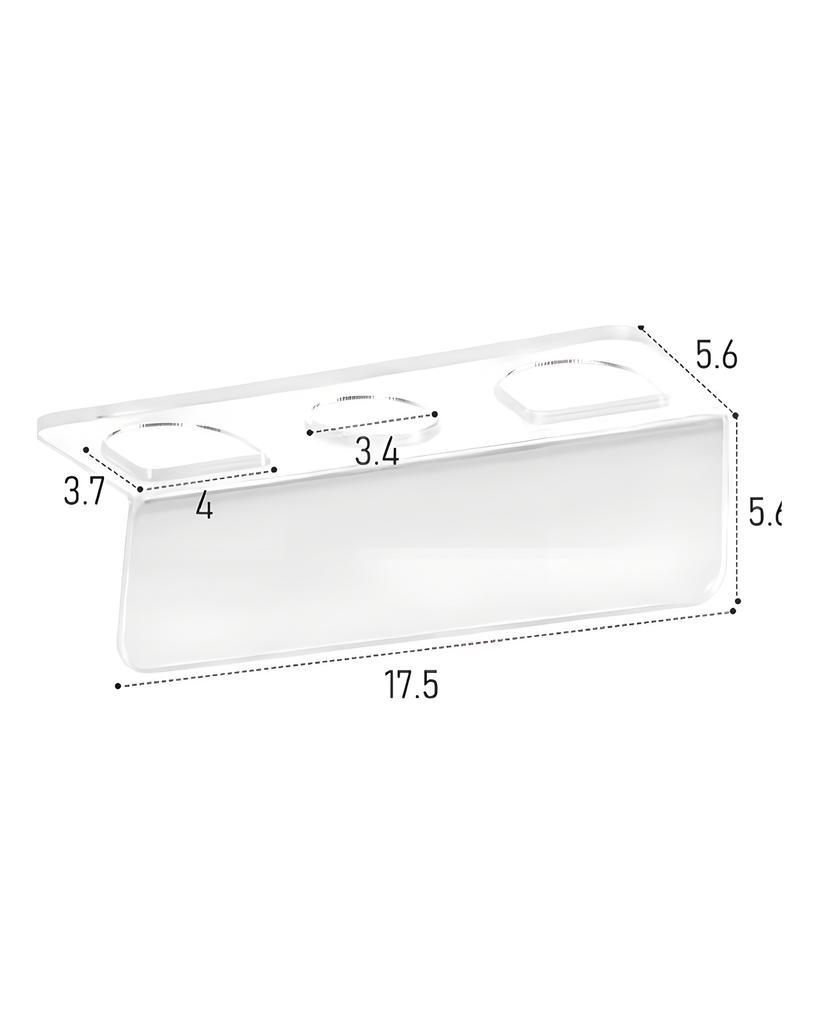 Kammhalter aus Acryl, Organizer, Aufbewahrungsregal, transparent, zur Wandmontage, Haarbürstenständer, Badezimmerzubehör, Heimregale