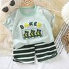 Children's Cotton Short-sleeved Set - Summer Girls' And Boys' Sports T-shirts And Shorts Set