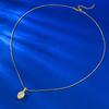 New S925 Silver Inlaid 5 * 7 Oval Necklace Pendant Women's Collarbone Chain Gifts Girlfriend Wedding Jewelry