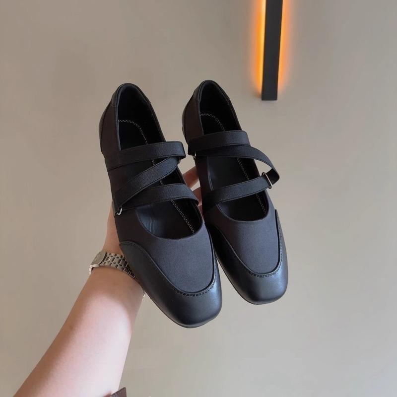Fashion Women's Elegant Minimalist Dance Shoes Shallow Mouth Fashion Versatile Casual Shoes 2025 Spring New Comfortable Soft-soled Shoes
