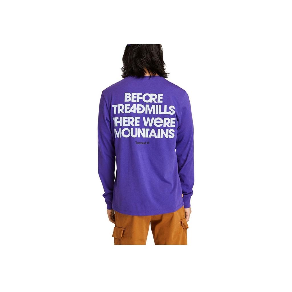 Timberland Outdoor Casual Letter Print Crew Neck Long Sleeve T-Shirt Men Tops Dark-Blue A22HA-A03