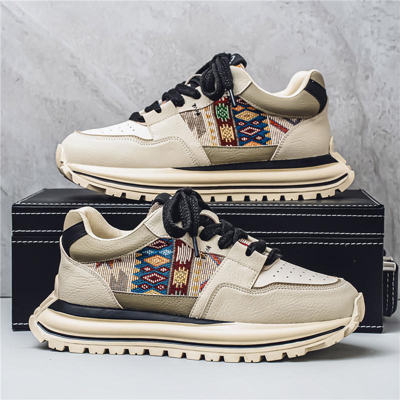 Men's shoes spring new student trend versatile breathable thick-soled wear-resistant running sports casual shoes men's dad shoes