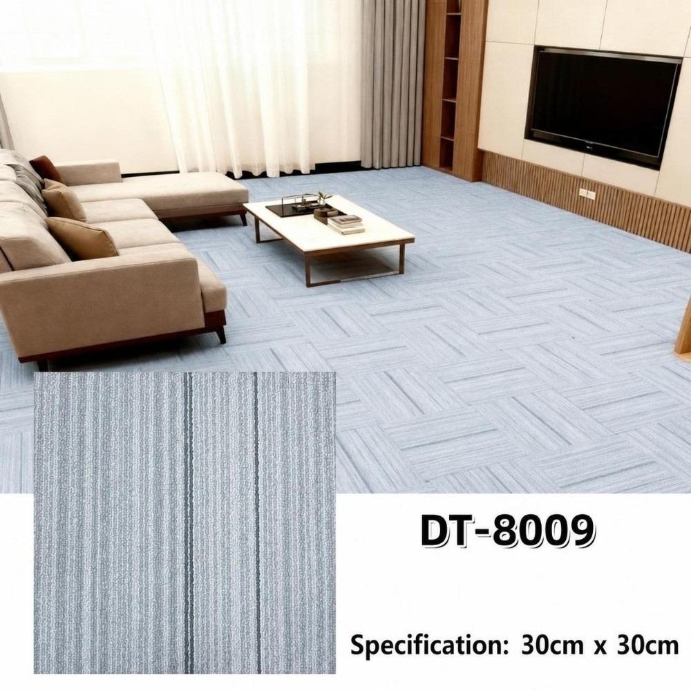 Waterproof PVC Floor Tile Imitation Carpet Texture Wall Floor Decal Living Room Dressup