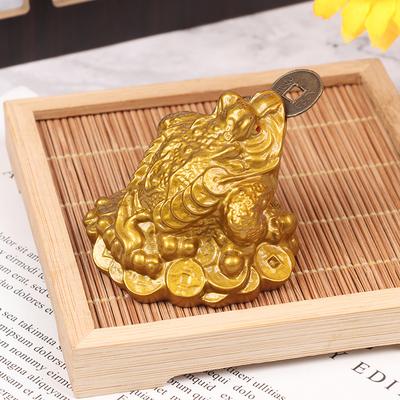 Wealth Golden Frog Toad Coin Chinese Fortune Frog Feng Shui Toad Lucky Ornaments