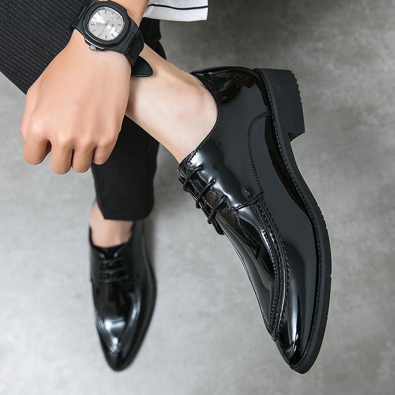 Fashion 2025 Luxury Brand Pointed High-end Dress Shoes Lace Up Trendy Green Men's Chelsea Shoes Office Men's Business Casual Shoes