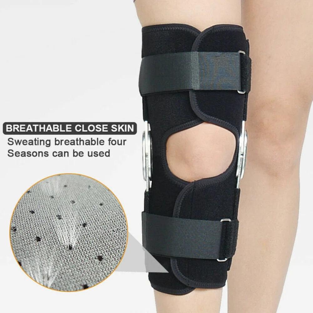 1Pcs Adjustable Hinged Knee Patella Support Brace Sleeve Wrap Cap Stabilizer Sports Running Gym Wrap