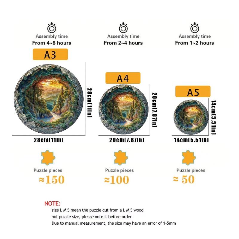 Puzzle in Legno 3D Universo Fantasy Squisito progettato per Adulti più Bambini - Giochi Montessori più Giocattolo Animale - Idea Regalo per Data di Nascita
