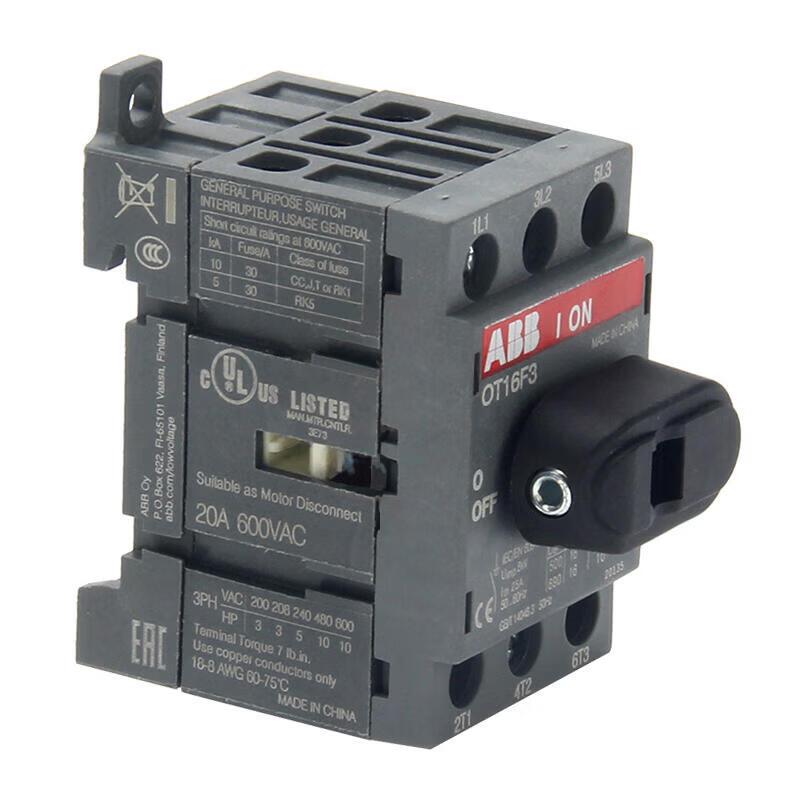 ABB OT25F3 16-125A/OT160G03 Air Isolator Switch, 3P with Handle