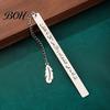 Slim Book Marker Metal Bookmark Engraved with Arabic Characters, Stainless Steel Rust-Resistant Page Stylish Reading Accessory for Easy Turning,