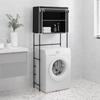Day and Night - Day and Night Shelf 2 Levels Black Iron Washing Machine 71x29.5x170.5cm