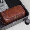 Borsa da toilette in pelle da uomo e donna Borsa da toilette da appendere per viaggiare Borsa di grande capacità Borsa portatile per viaggi d'affari Borsa impermeabile per trucchi