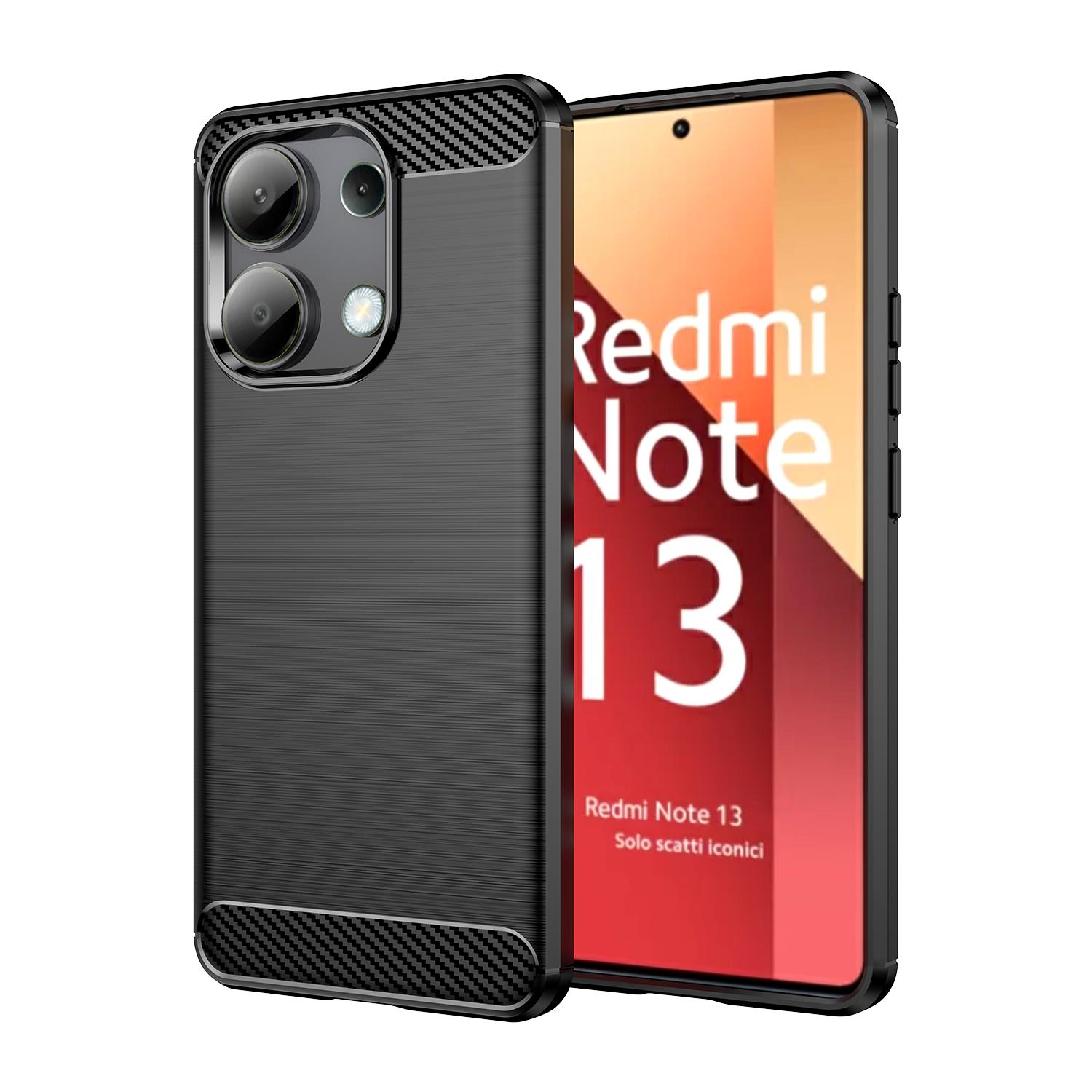 

Для Xiaomi Redmi Note13 4G Мягкий силиконовый чехол противоударный защитный чехол для xaomi redmi note 13 4g Роскошные матовые чехлы чёрный