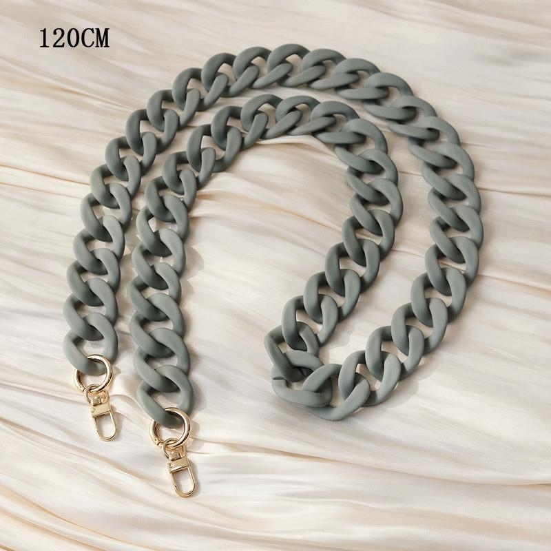 

Новый аксессуар для телефона, съемные детали, акриловая матовая зелено-серая цепочка, подвеска через плечо, ремешок для мобильного телефона, чехол для телефона, цепочка на плечо 120CM серый