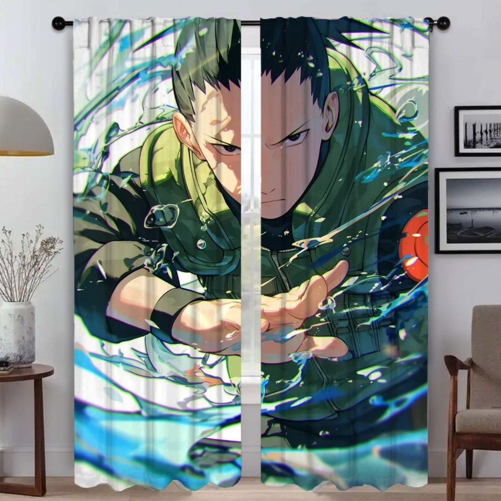 Set Of 2 Modern Narutos Curtains Tulle Bedroom Shades Window Curtain Living Room Blinds Partition Bug Resistant Polyester Ideal For Sitting