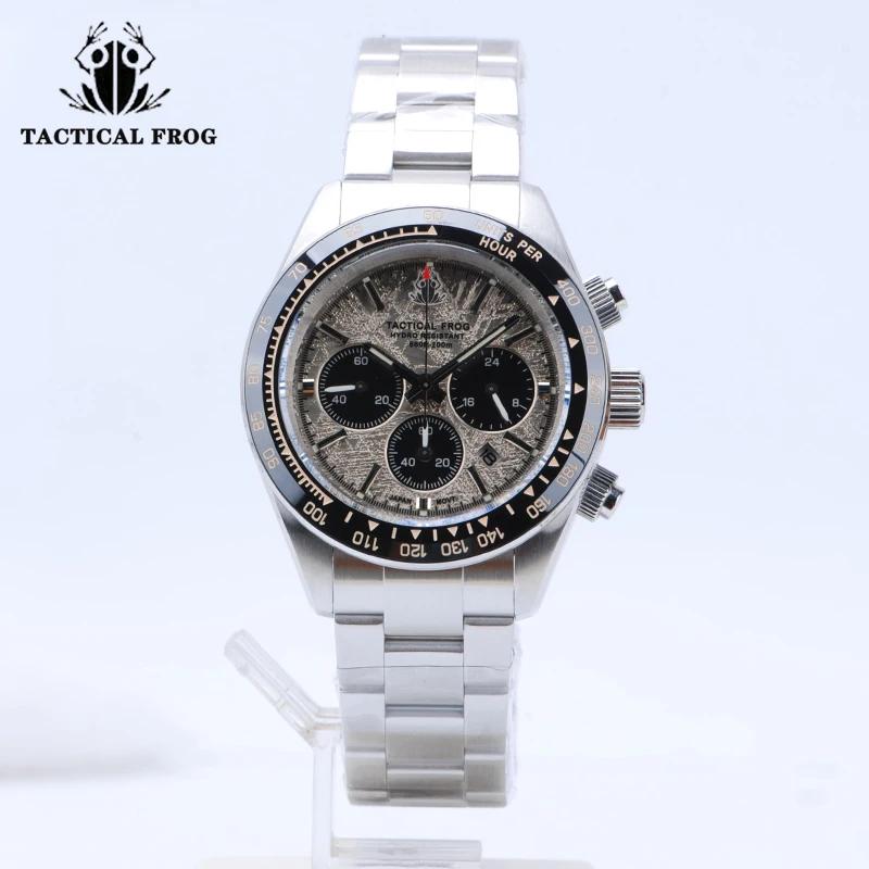 Tactical Frog Panda Timing Watch VS75A Solar Quartz Movement Sapphire Crystal 20Bar Diving Watch C3 Night Light Men's Watches