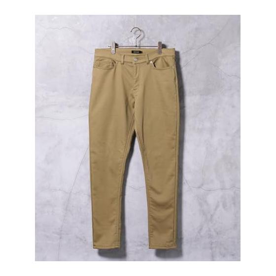 [JIGGYS SHOP] Ziggy's Shop Brushed Lining Stretch Slim Pants | Men's Skinny Bottoms Narrow Warm Warm Pants Warm Pants Cold Protection Fleece Lining
