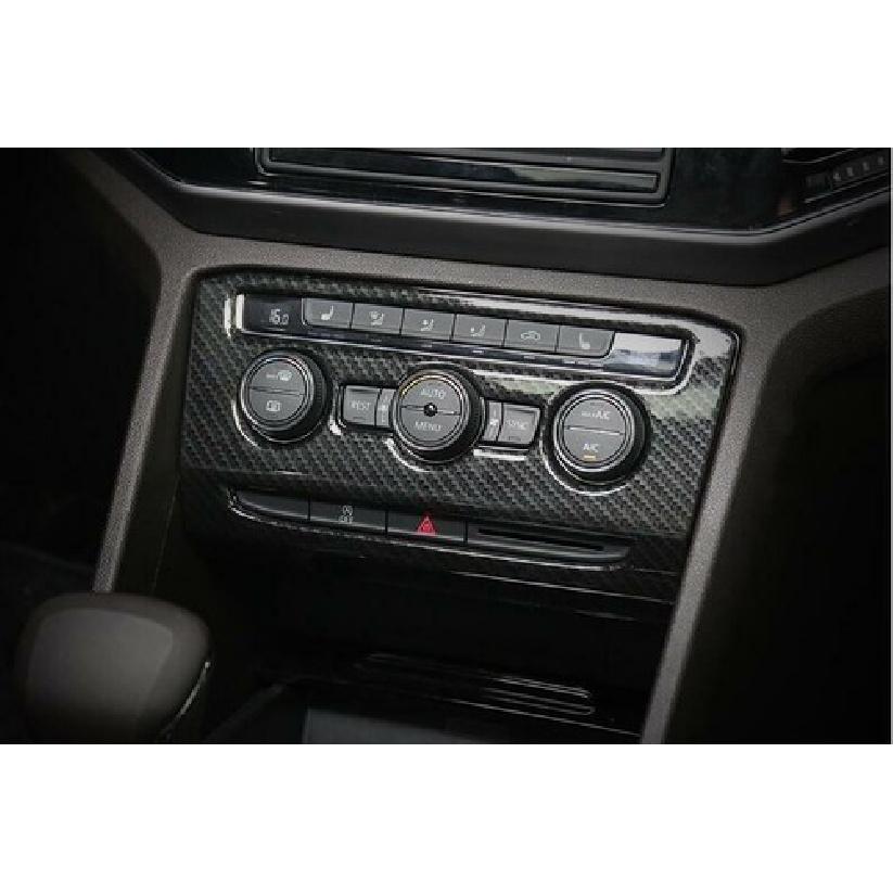 For Volkswagen Atlas 2018- Carbon Fiber Central Console AC Switch Panel Trim