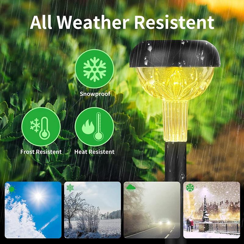 10Packs Solar Outdoor Lights, LED Solar Powered Garden Lights, IP65 Waterproof Solar Pathway Lights For Yard/ Landscape